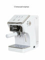 Рожковая кофеварка для дома профессиональная Pioneer CM115P white с капучинатором, электронное управление, эспрессо/капучино/латте, мгновенный нагрев