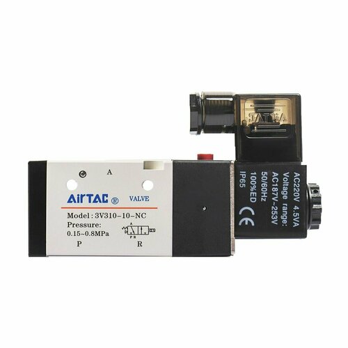 Пневмораспределитель Airtac 3V310-10-NC (3V31010NCBG) 3/2 Н. З, G3/8 с катушкой 24 VDC.