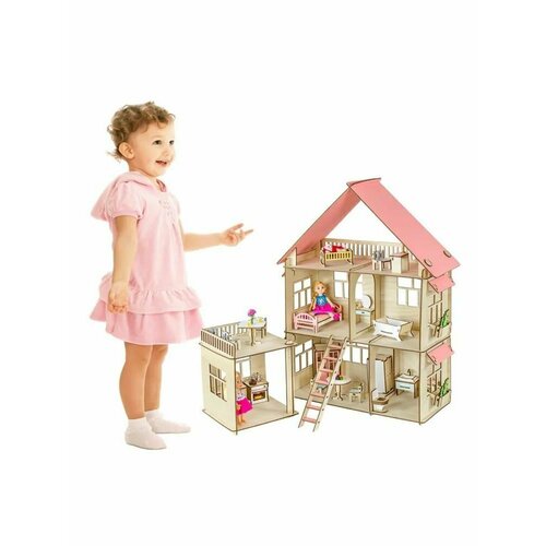 фото Деревянный кукольный домик очарование 3095 нет бренда