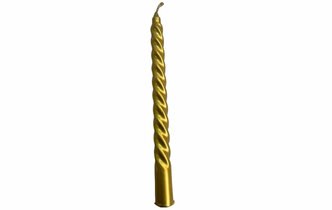 Свеча витая золото 22х250мм НГ, арт.20050150, 2 штуки