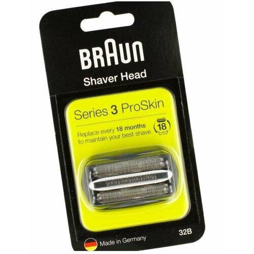 Бреющая головка для бритв Braun32B Series 3, 81483728 сетка и режущий блок сменная головка 30b черная рамка для электробритвы braun series 3 series 1 195 197 199 310 320 340 4835 4775