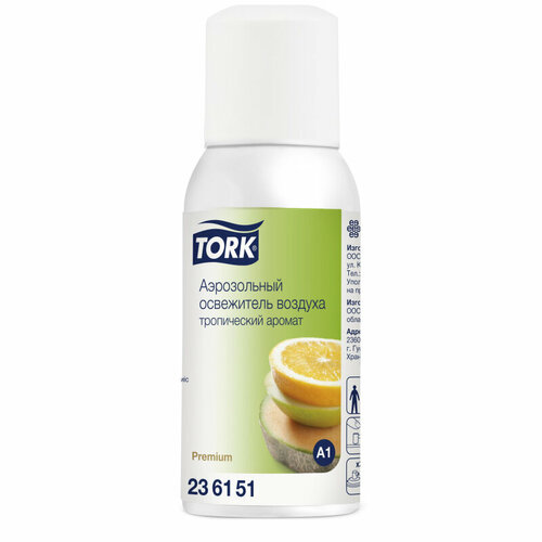 Баллон сменный для автоосвежителя Tork Premium А1 тропический 75мл 236151 1819₽