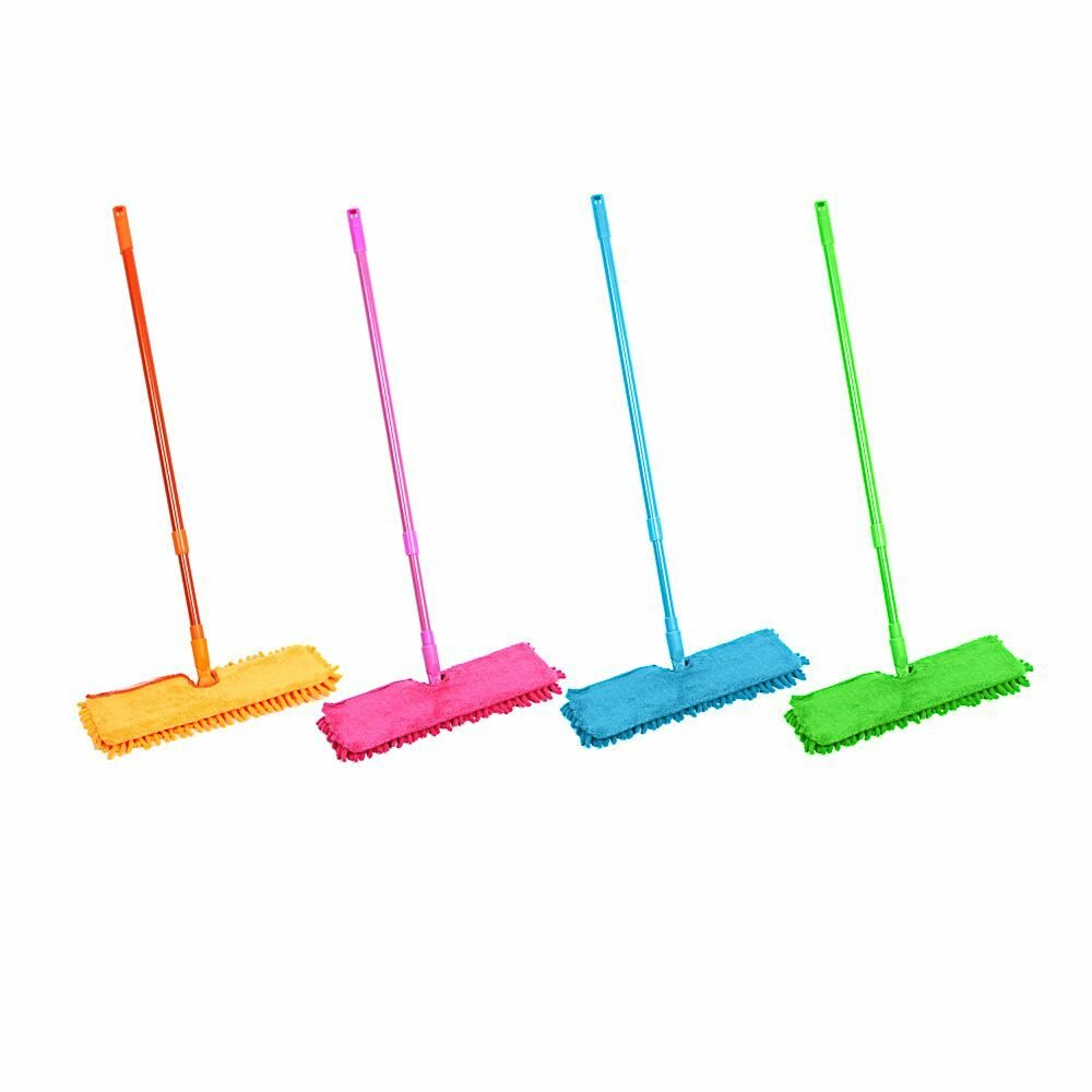 фото Швабра с двухсторонней насадкой VETTA телеско(подарочная упаковка)руч 110см (микрофибра, окраш. мет) )