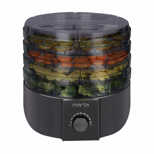 Электросушилка MARTA MT-FD1889A 6 поддонов 41 для пастилы1 для ягод черный жемчуг 251900₽