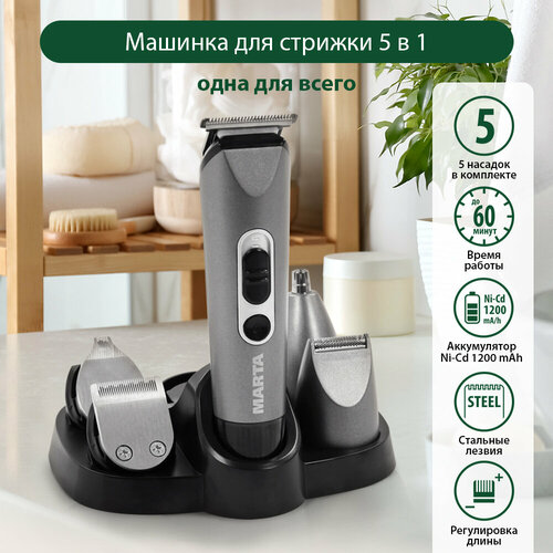 Машинка для стрижки Marta MT-2225 ночной графит 248400₽