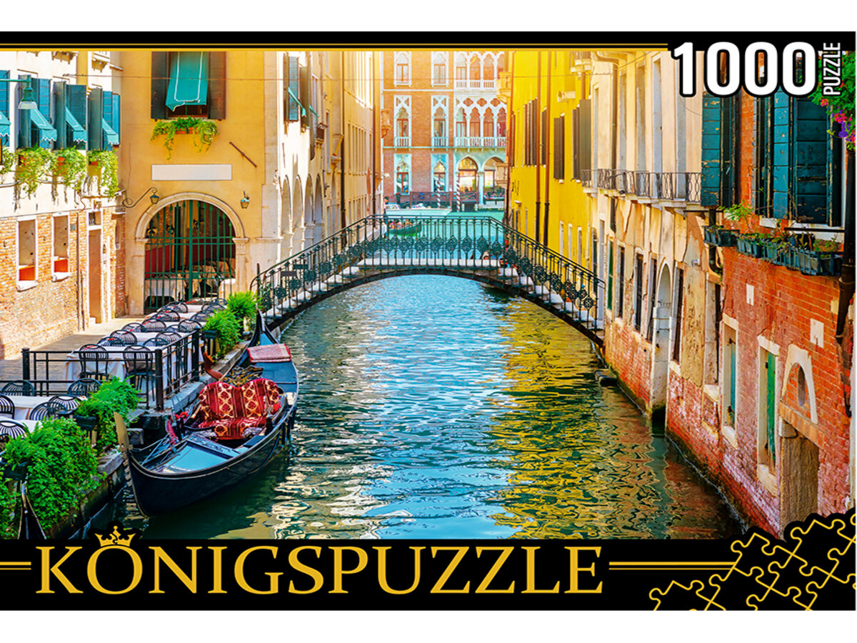 Пазл Рыжий кот Konigspuzzle Солнечная Венеция, 1000 элементов ГИК1000-0650