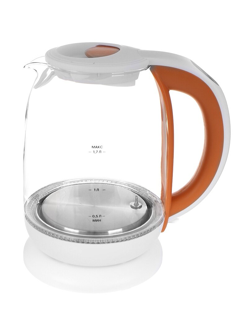 Чайник электрический KitFort , 2200Вт, белый и оранжевый - фото №15