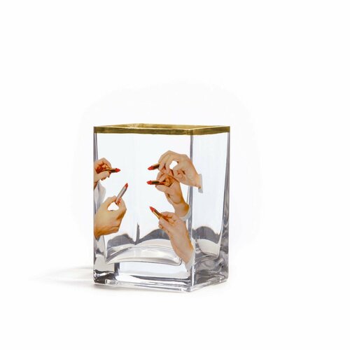 фото Ваза seletti toiletpaper glass vase lipsticks small 14123