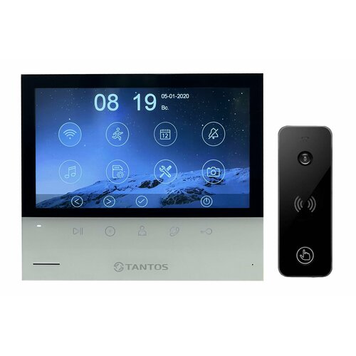 Tantos Selina HD M Tuya и iPanel 2 HD + (черная) (комплект многофункционального домофона HD Wi-Fi 7) tantos selina hd m tuya и ipanel 2 wg белая em kbd hd комплект многофункционального домофона hd wi fi 7