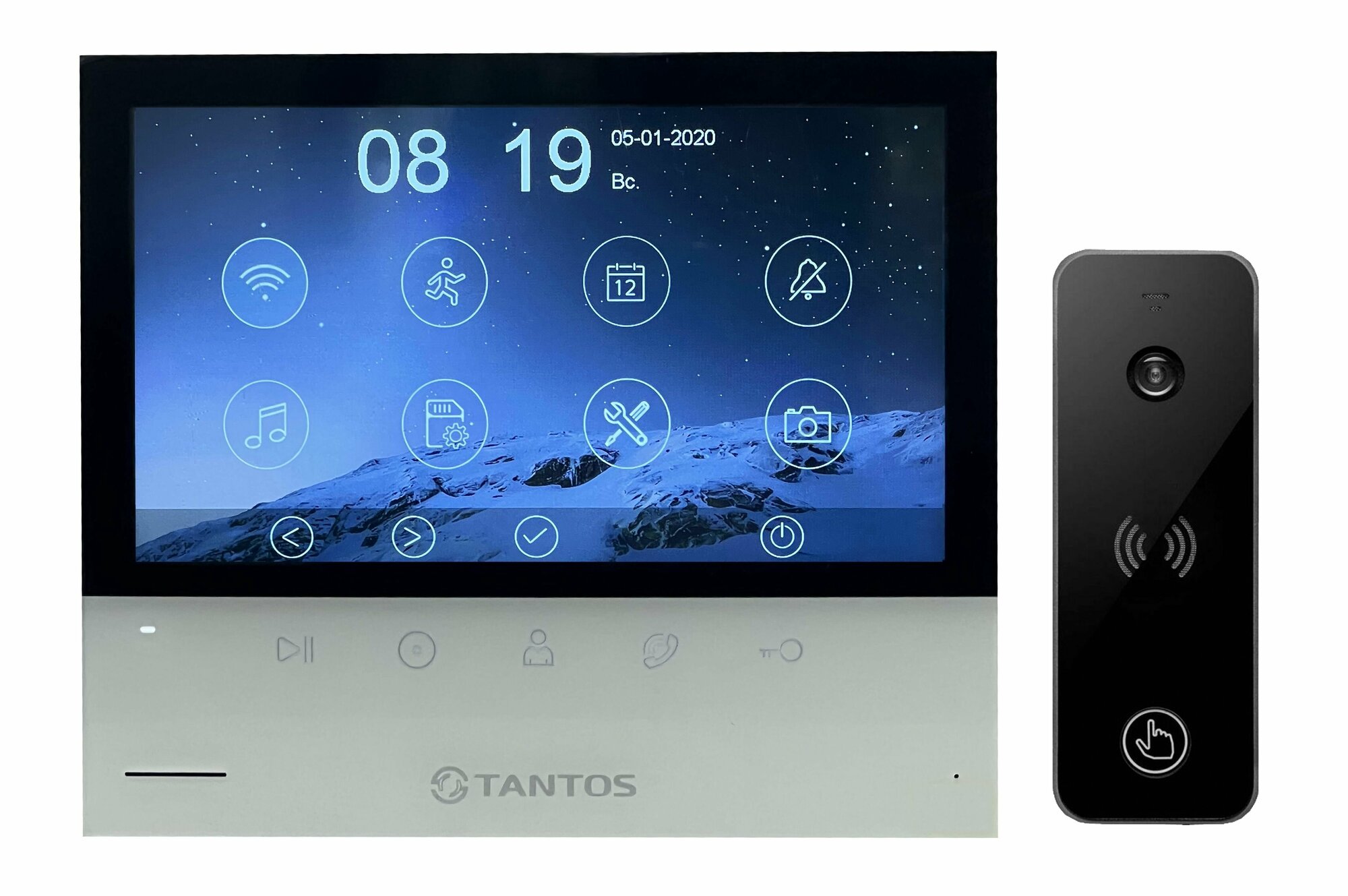 Tantos Selina HD M Tuya и iPanel 2 HD + (черная) (комплект многофункционального домофона HD Wi-Fi 7")