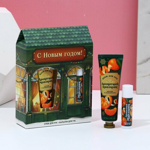 Набор С Новым годом крем для рук 30 мл и увлажняющий бальзам для губ 478₽