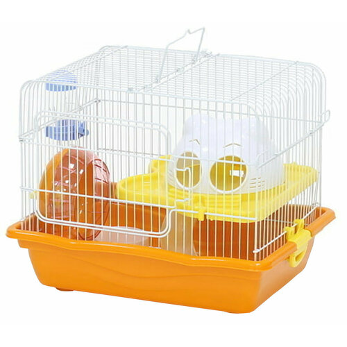 Клетка для хомяков и мелких грызунов Золотая Клетка эмаль цвет в ассортименте 355 х 266 х 275 см 1 шт 1921₽