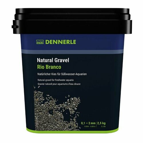 Dennerle Грунт природный Dennerle Riu Branco 0,1-2 мм, черный, 2,5 кг