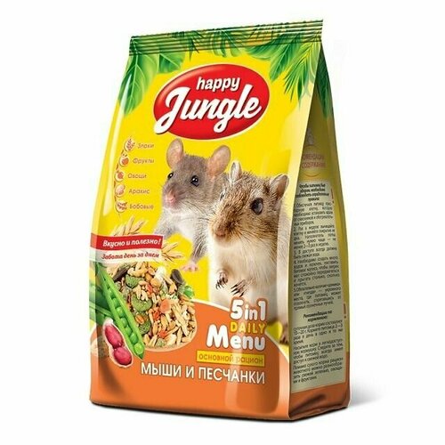 Корм для мышей песчанок Happy Jungle 400 г