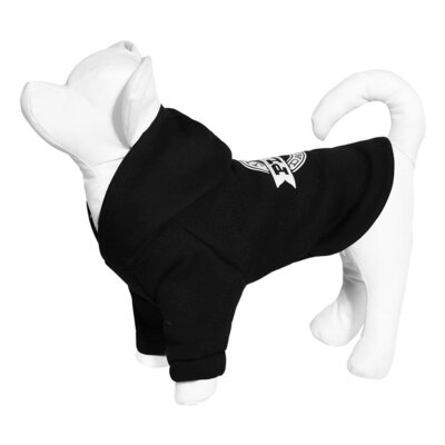 Yami-Yami одежда Толстовка для собаки с капюшоном, чёрная, L (спинка 29 см), лн26ос, 0,1 кг