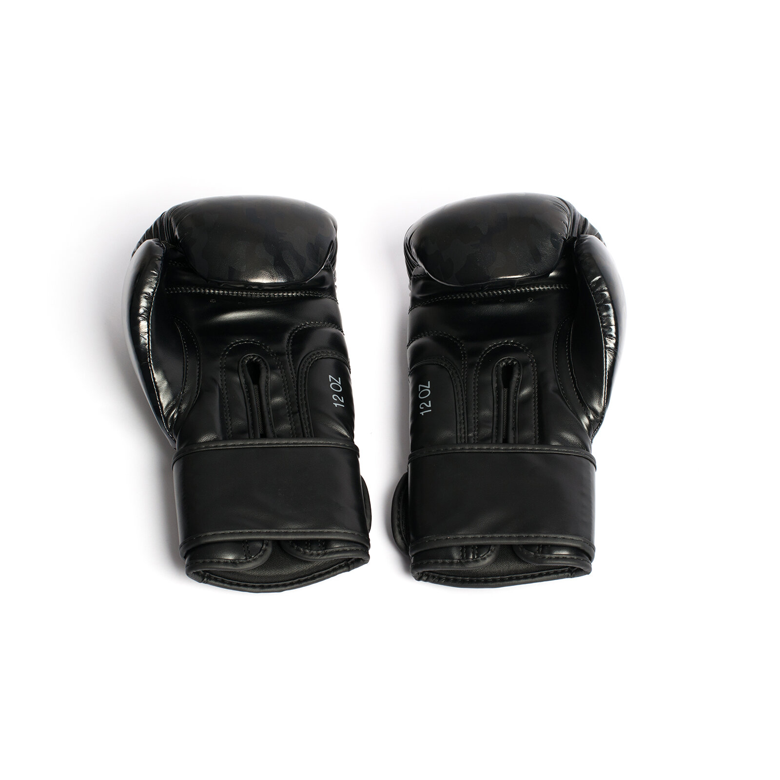 Перчатки для бокса Gravity, искусственная кожа, черный камуфляж, 12 унций