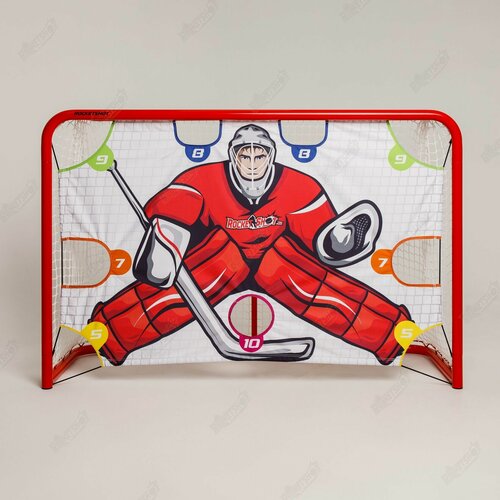 Изображение товара Хоккейный тренажер ROCKETSHOT / Имитатор Вратаря с 9-ю интерактивными отверстиями / Размер 182*117 см для стандартных ворот