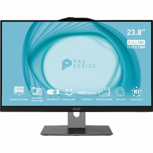 Моноблок MSI Pro AP243TP 12M-062XRU 238 Full HD Touch i5 12400 25 16Gb SSD512Gb UHDG 730 noOS GbitEth WiFi BT 120W клавиатура мышь Cam черный 1920 10282700₽
