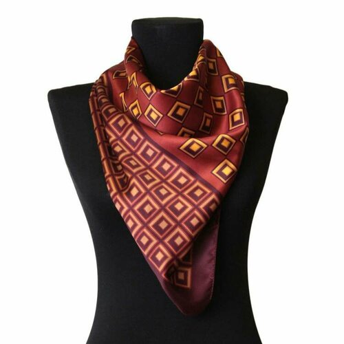 Платок Roby Foulards, 90х90 см, красный