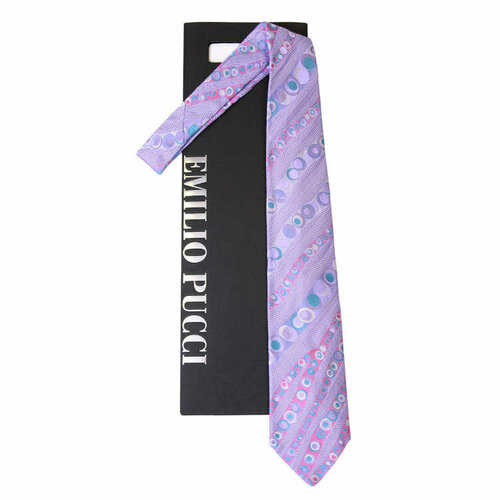 темный галстук с оригинальным узором emilio pucci 61928 Галстук Emilio Pucci, розовый