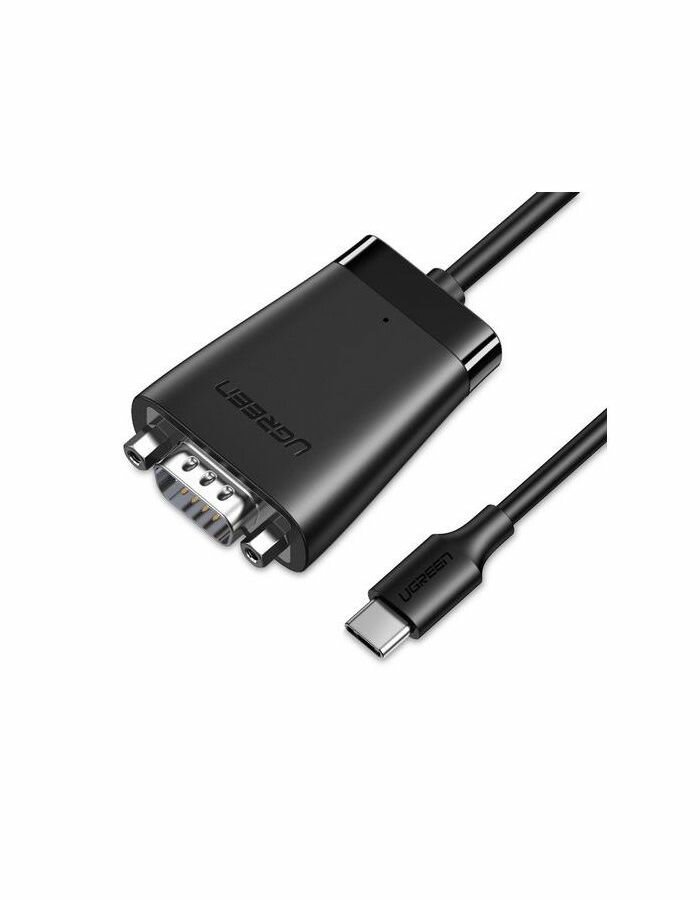 Кабель-адаптер UGREEN 70612 USB-C 2.0/DB9 RS-232 Male, 1.5м, black - фото №2