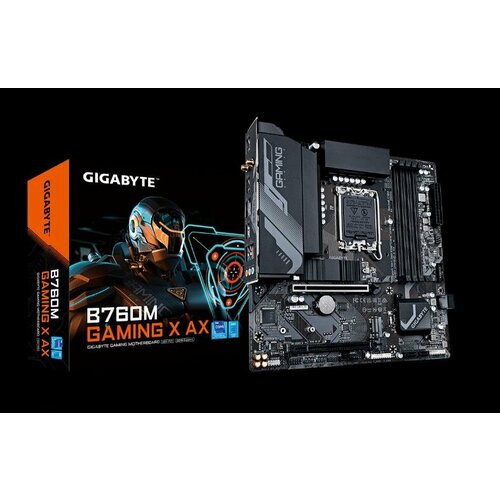 GigaByte Материнская плата GIGABYTE Intel B760 LGA1700 MicroATX Memory DDR5 B760MGAMINGXAX1.2