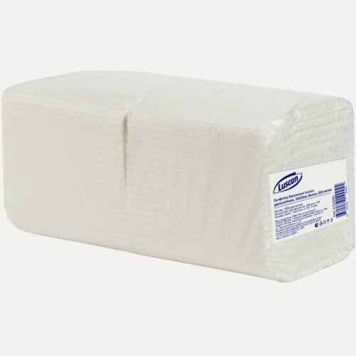 Изображение товара Салфетки бумажные Luscan 2-сл 33х33см белые 200 шт/уп