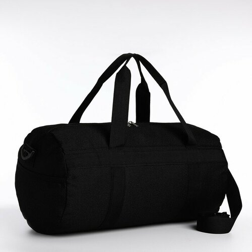 Сумка-баул 45 см, черный сумка дорожная на молнии наружный карман отделение для обуви длинный ремень цвет чёрный