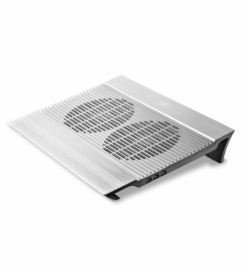 Подставка для ноутбука Deepcool N8 17" (380x278x55мм 25дБ 4xUSB 2x 140ммFAN 1245г) алюминий серебристый