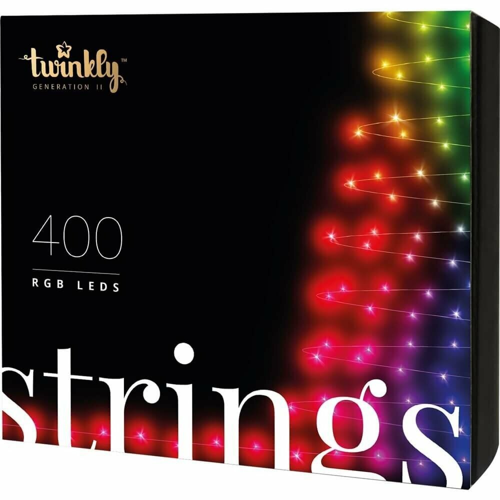 Гирлянда LED Twinkly Strings - 400 шт. (32 м) RGB + BT + Wi-Fi (TWS400STP-BEU) Generation II