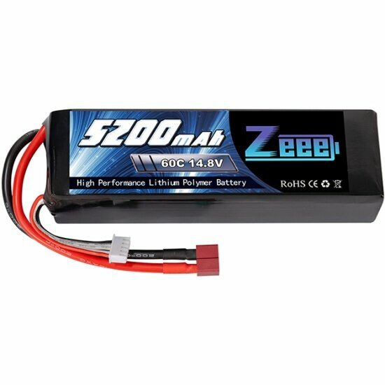 Аккумулятор Zee Power Li-po zeee-5200-4s-60c, 4s 14.8v 5200mah 60c SOFT + TRX Plug