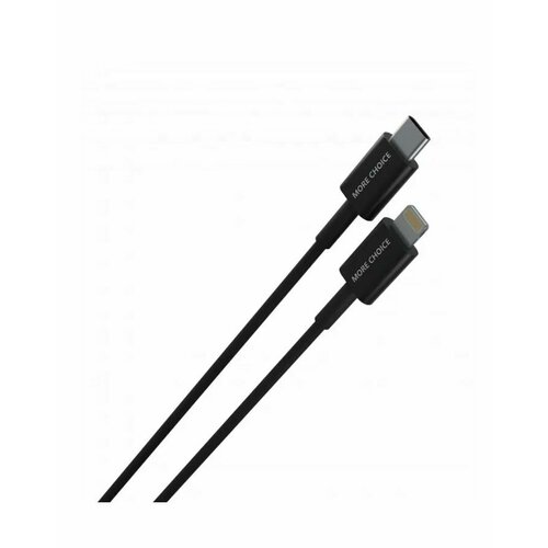 Кабель More choice K71Si TPE 2м Smart USB 2.4A PD 30W быстрая зарядка для Apple 8-pin Type-C черный usb c кабель wk wdc 108i lightning 8 pin pd 20w 1м tpe белый