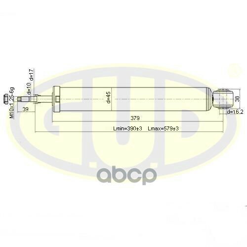 Амортизатор Зад Газ Hyu Sonata Gls 06- 349060 G.U.D арт. GSA777015