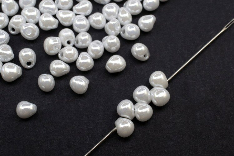 Бисер японский MIYUKI Drops 3,4мм цвет #0420 белый жемчуг, 10 грамм — фото 1