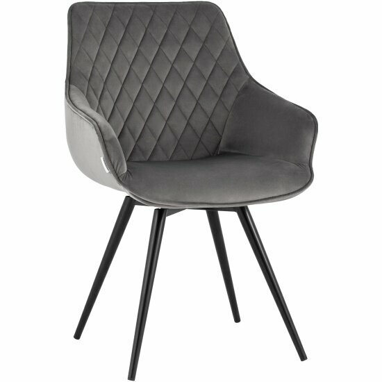 Стул обеденный Stool Group вращающийся Сеул велюр темно-серый