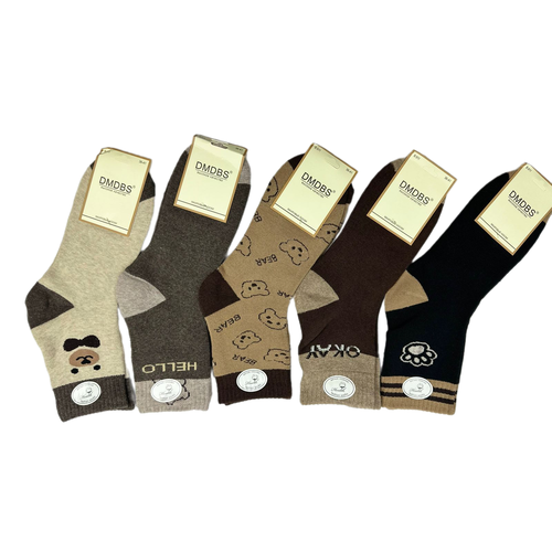 Носки DMDBS, 5 пар, размер 36-41, черный, бежевый, коричневый носки dmdbs 5 пар размер 36 41 мультиколор