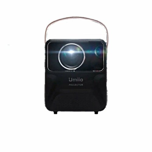 Портативный проектор UMIIO Full HD 1080p Wi-Fi, Для дома, дачи, офиса, Черный