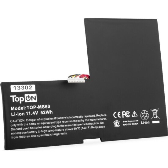 Аккумулятор Topon для ноутбука MSI GS60. 11.4V 52Wh. PN: BTY-M6F