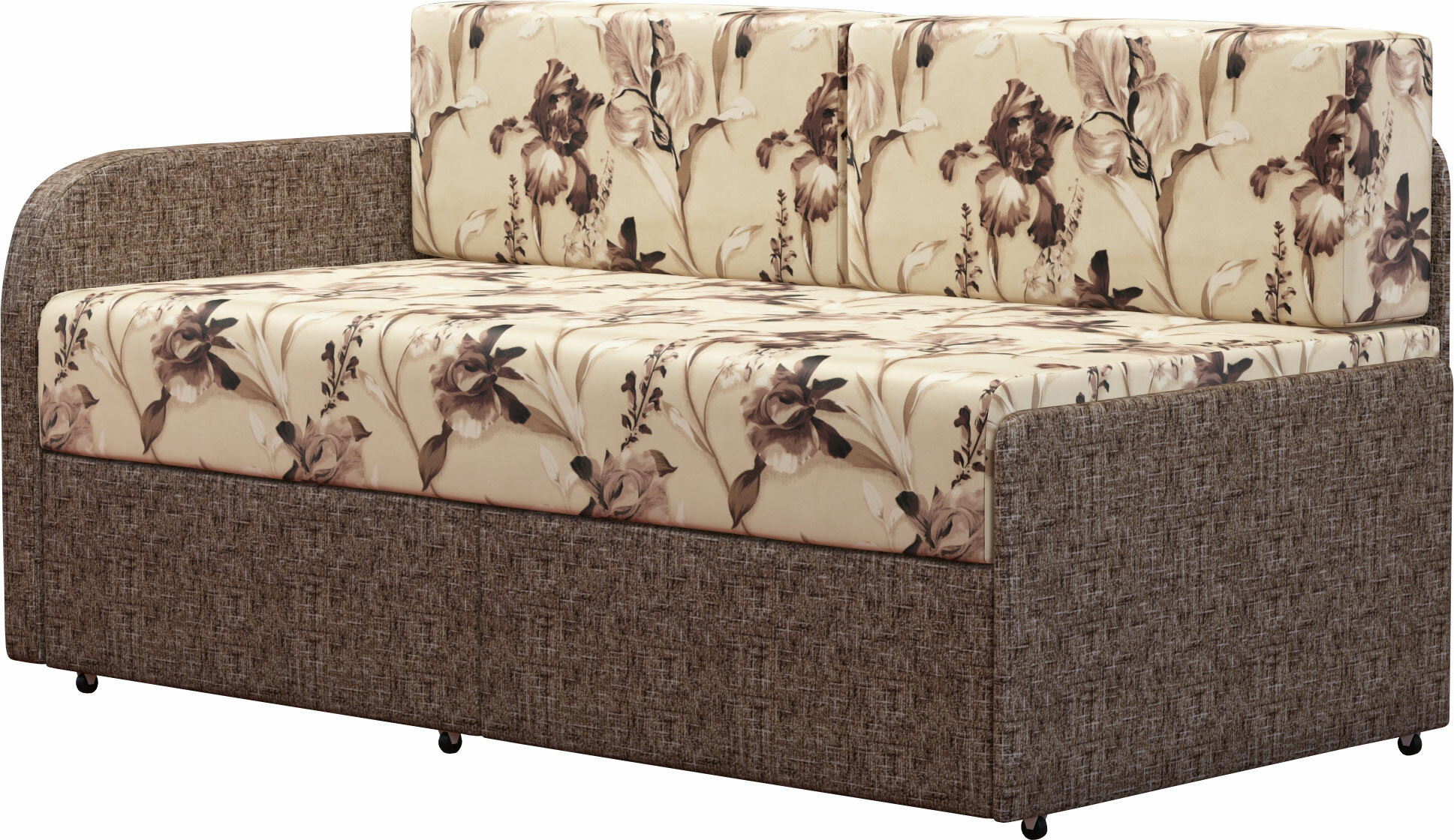фото Диван кушетка МебелПром Настя А52 флок цветы