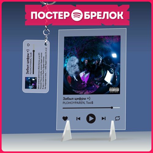 Постеры spotify брелок репер Токсис Toxi подарочный набор 499₽