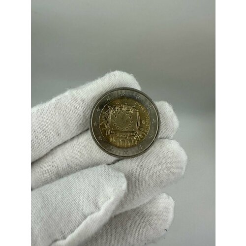 Монета Испания 2015 год 30 лет Флагу Биметалл! UNC 1984 монета андорра 1984 год 2 динера серна биметалл биметалл unc