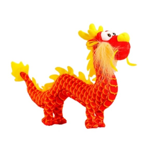 Плюшевая игрушка, дракон, размер 35х28 см, цвет красный