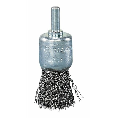 Щетка кистевая d25мм проволока 03мм гофрированная металл хвостовик 6мм Makita D-40026 470₽