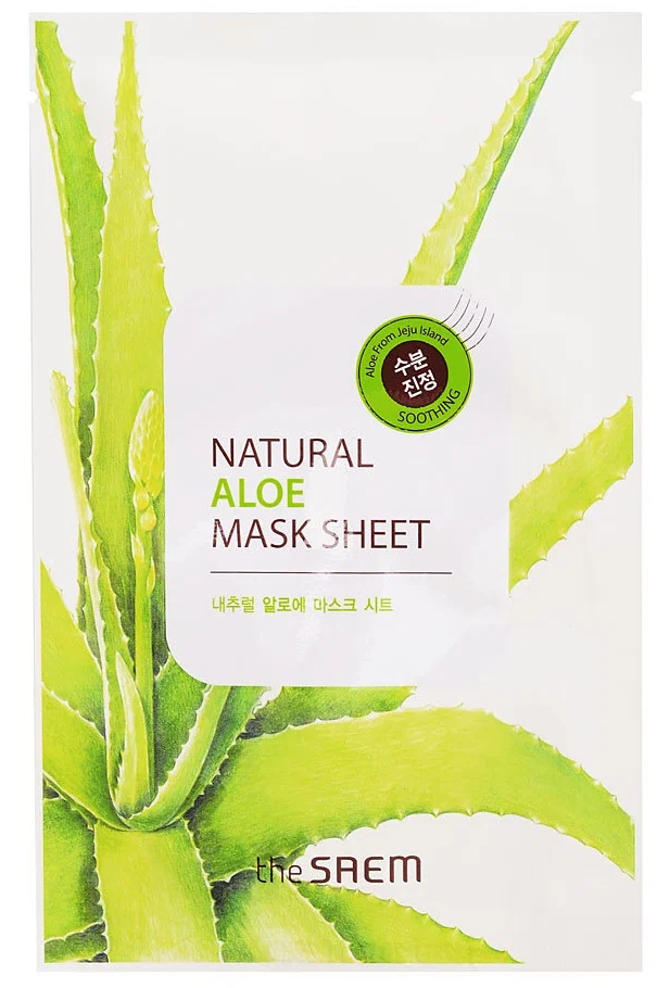 The Saem Тканевая маска Natural Aloe Mask Sheet, 21 мл.