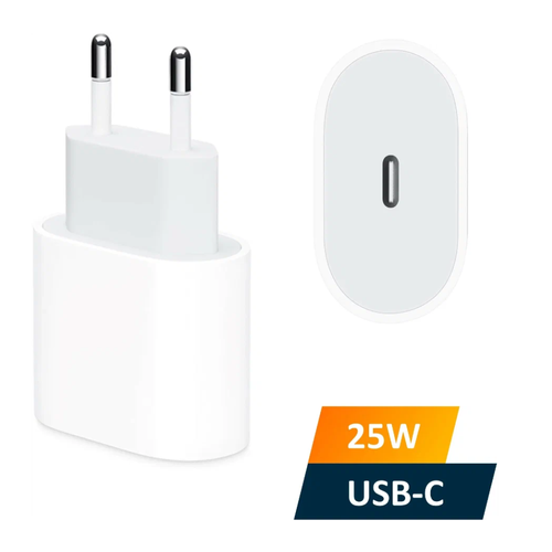 Супер быстрая зарядка для Samsung, iPhone, iPad и Android, USB-C, 25W (3А), белая / Original