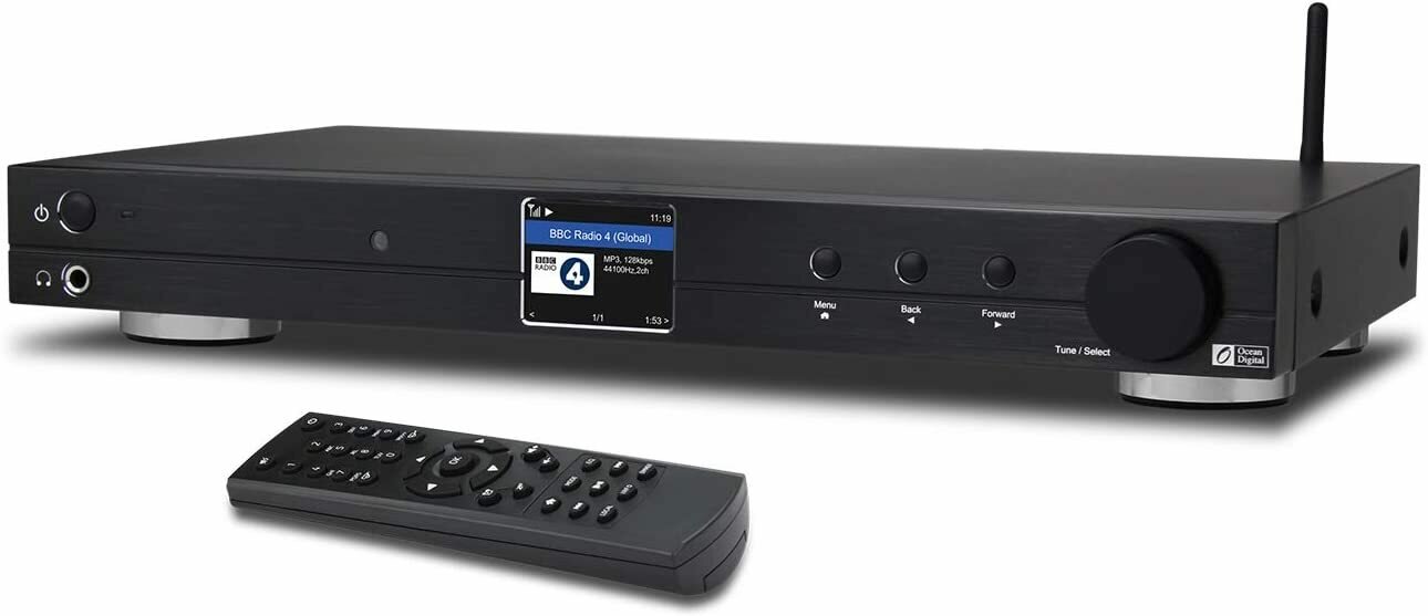 Hi-Fi интернет-радио тюнер Ocean Digital WR-10 (WiFi Bluetooth LAN цветной дисплей 2.4" TFT аналоговый и цифровой выход)