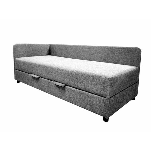 Тахта угловая Мальта черно-серая Левый 100 см