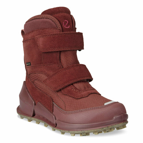 фото Ботинки ecco, зимние, натуральная замша, размер 29, коричневый