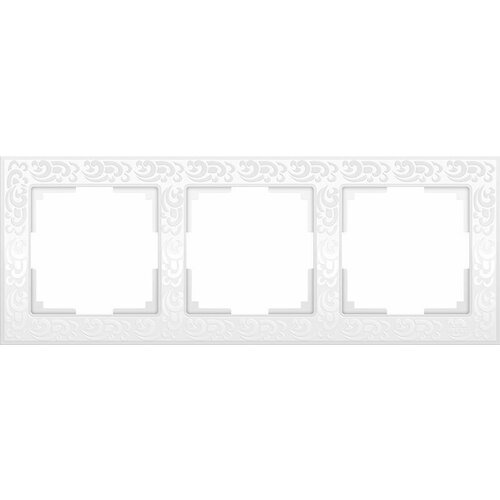 рамка 1п werkel wl05 frame 01 dbl werkel WERKEL Flock WL05-Frame-03-white белый Рамка на 3 поста