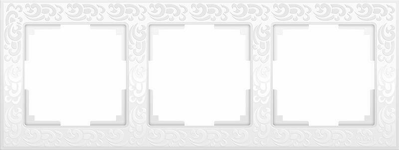 фото WERKEL Flock WL05-Frame-03-white белый Рамка на 3 поста